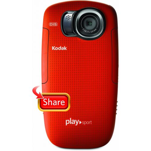  [아마존베스트]Kodak PlaySport (Zx5) HD Waterproof Pocket Video Camera - Red (2nd Generation)