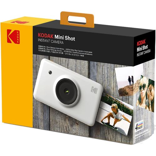  [아마존베스트]KODAK KOD-MSW Mini Shot Wireless Instant Digital Camera & Social Media Portable Photo Printer, LCD Display, Premium Quality Full Color Prints, Compatible w/iOS & Android (White)