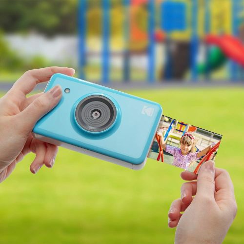  [아마존베스트]KODAK KOD-MSW Mini Shot Wireless Instant Digital Camera & Social Media Portable Photo Printer, LCD Display, Premium Quality Full Color Prints, Compatible w/iOS & Android (White)