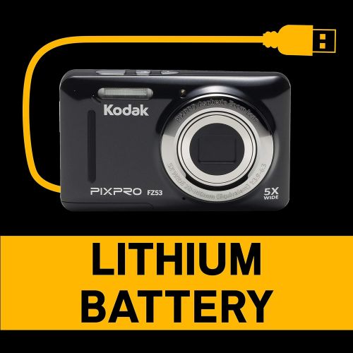  [아마존베스트]Kodak PIXPRO Friendly Zoom FZ53-BK 16MP Digital Camera with 5X Optical Zoom and 2.7 LCD Screen (Black)