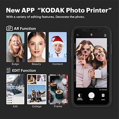  [아마존베스트]Kodak Mini Shot 2 Retro Camera and Portable Photo Printer iOS and Android 4Pass Technology (54x86mm) - Yellow - 8 Sheets