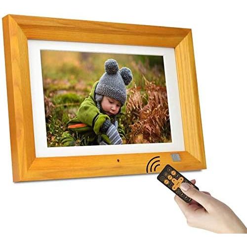  [아마존베스트]KODAK RDPF-802V Digital Photo Frame 8 Inch Wooden Electronic Photo Frame 1280 x 800 IPS Picture Music Video Function with Remote Control