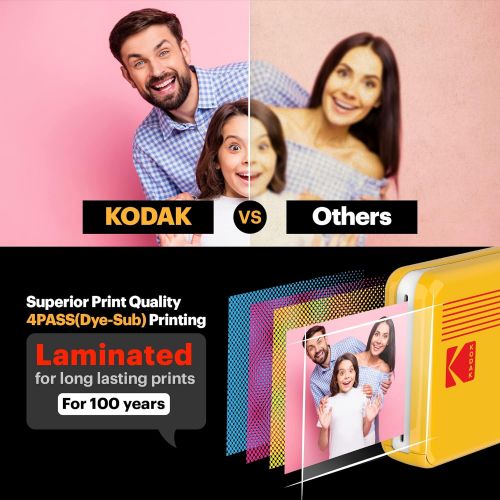  [아마존베스트]KODAK Mini 2 Plus Retro Mobile 10 X 15 Photo Printer, and Polaroid Instant Pictures print in premium quality on the go with your mobile phone, mobile photo printer for smartphone (