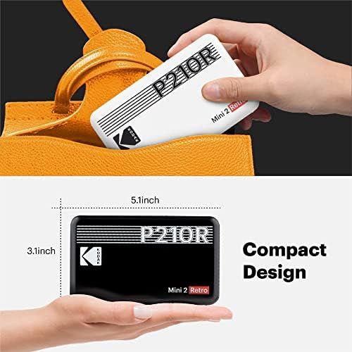  [아마존베스트]KODAK Mini 2 Plus Retro Mobile 10 X 15 Photo Printer, and Polaroid Instant Pictures print in premium quality on the go with your mobile phone, mobile photo printer for smartphone (