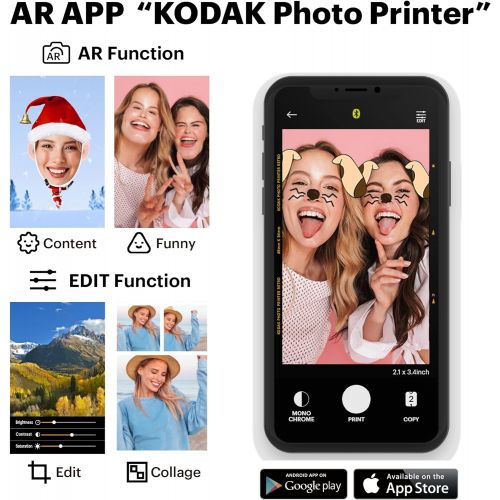  [아마존베스트]KODAK Mini 2 Plus Retro Mobile 10 X 15 Photo Printer, and Polaroid Instant Pictures print in premium quality on the go with your mobile phone, mobile photo printer for smartphone (