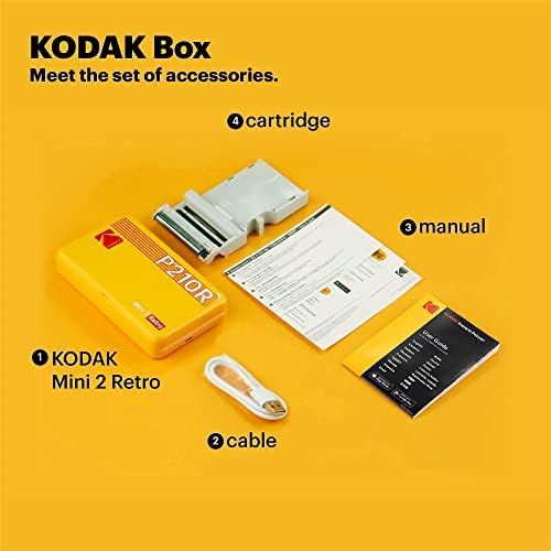  [아마존베스트]Kodak Mini 2 Retro Mobile Photo Printer for Smartphone (iPhone & Android), 10 x 15 cm Photos, Premium Quality Instant Images on the Go with Mobile Phone, Portable Bluetooth Printer