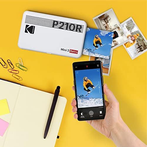  [아마존베스트]Kodak Mini 2 Retro Mobile Photo Printer for Smartphone (iPhone & Android), 10 x 15 cm Photos, Premium Quality Instant Images on the Go with Mobile Phone, Portable Bluetooth Printer