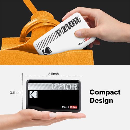  [아마존베스트]Kodak Mini 2 Retro Mobile Photo Printer for Smartphone (iPhone & Android), 10 x 15 cm Photos, Premium Quality Instant Images on the Go with Mobile Phone, Portable Bluetooth Printer