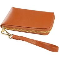 KODAK Leather Wristlet, Dressy Zipper Camera Bag, Wallet, Purse, Fits Printomatic, Mini Shot, Mini 2, Smile Printer/Camera - Brown