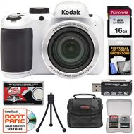 KODAK PIXPRO AZ401 Astro Zoom Digital Camera (White) with 16GB Card + Case + Tripod + + Kit