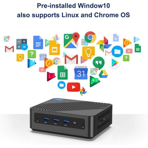  [아마존베스트]KODLIX U700 Mini PC Intel Core i5-5257U Windows 10 Pro Mini PC Desktop Computer,Expandable RAM 8GB DDR3L+256GB SSD, HDMI/Mini DP/USB-C 4K Salida, 2 x Ethernet, 3 x USB 3.0,Support Chromiu