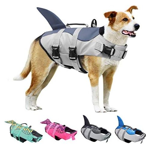  KOESON Dog Life Jacket, Fashion Pet Swimming Vest, Puppy Life Saver with Adjustable Strong Handle