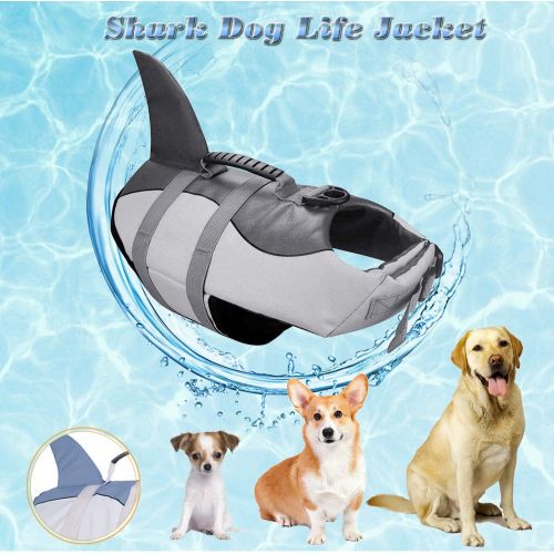  KOESON Dog Life Jacket, Fashion Pet Swimming Vest, Puppy Life Saver with Adjustable Strong Handle