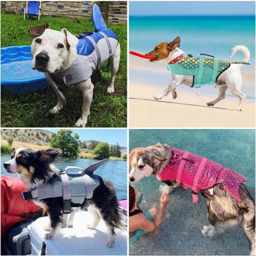  KOESON Dog Life Jacket, Fashion Pet Swimming Vest, Puppy Life Saver with Adjustable Strong Handle