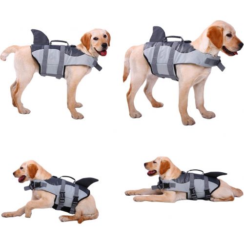  KOESON Dog Life Jacket, Fashion Pet Swimming Vest, Puppy Life Saver with Adjustable Strong Handle