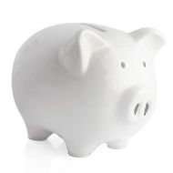 [아마존베스트]KOHIENWO Ceramic White Piggy Bank Makes a Perfect Unique Gift Nursery Decor Keepsake or Savings Piggy Bank for Kids White