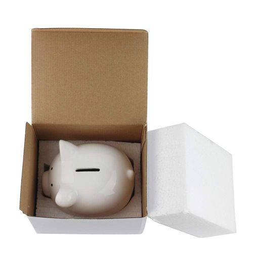  [아마존베스트]KOHIENWO Ceramic White Piggy Bank Makes a Perfect Unique Gift Nursery Decor Keepsake or Savings Piggy Bank for Kids White