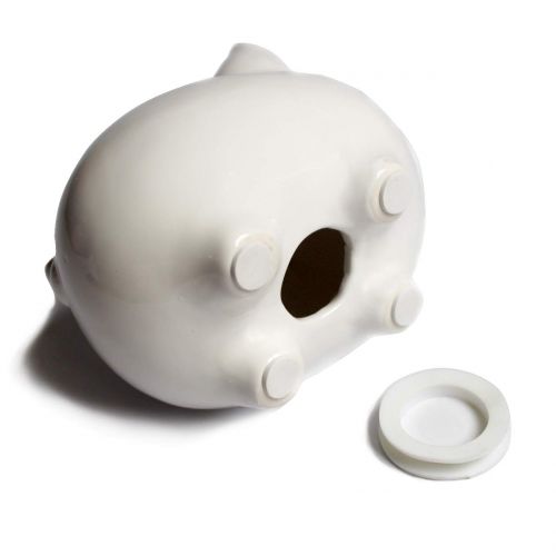  [아마존베스트]KOHIENWO Ceramic White Piggy Bank Makes a Perfect Unique Gift Nursery Decor Keepsake or Savings Piggy Bank for Kids White