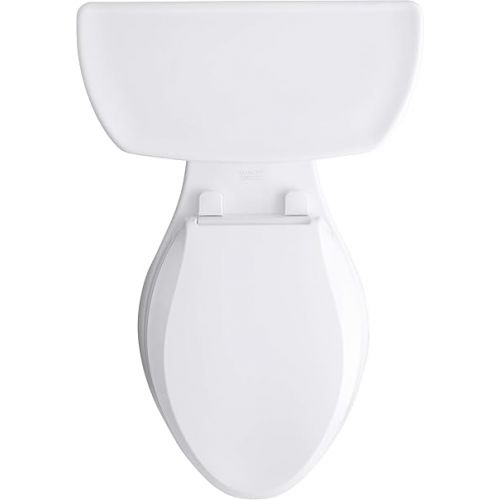  Kohler K-3999-0 Highline Comfort Height Two-piece Elongated 1.28 Gpf Toilet with Class Five Flushing Technology And Left-hand Trip Lever, Seat Not Included, White