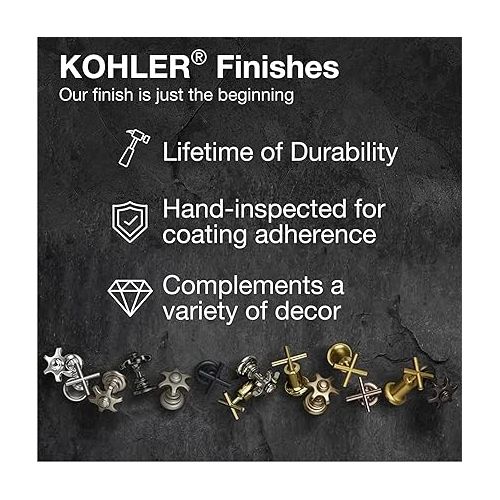  KOHLER Bathroom Faucet, Bathroom Sink Faucet, Purist Collection, 2-Handle Widespread Faucet with Metal Drain, Polished Chrome, K-14406-4-CP