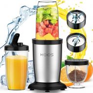KOIOS PRO 900W Personal Blender for Shakes and Smoothies, 11 Pieces Countertop Blender and Grinder Combo for Kitchen, Mixer for Protein Ice Drinks Baby Food Includes 2x17oz and 10oz Cups Spout Lids