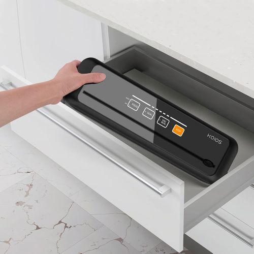  KOIOS Vacuum Sealer Machine, 86Kpa food vacuum sealer with Dry & Moist Food Modes, Automatic Food Sealer Machine with built in Cutter, External Vacuum function, LED Indicator Light