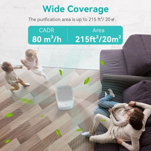  [아마존베스트]KOIOS Air Purifier, Desktop Air Filtration with True HEPA Filter, Compact Home Air Cleaner for Rooms and Offices,Removing Allergens, Dust & Pollen, Smoke and Pet Dander, 100% Ozone