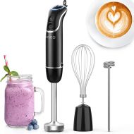 [아마존베스트]KOIOS 800-Watt/ 12-Speed Immersion Hand Blender(Titanium Reinforced), Turbo for Finer Results, 3-in-1 Set Includes BPA-Free Blender Stick / Egg Beater /Milk Frother Ergonomic Grip,