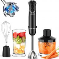 [아마존베스트]KOIOS 800W 4-in-1 Immersion Hand Blender, Titanium Plated, 12-Speed Multifunctional Ultra-Stick, Turbo Mode, BPA-Free Food Chopper/Egg Whisk/Beaker Detachable