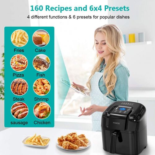  [아마존베스트]KOIOS Air Fryers Oven, Max XXL 7.8-Quart Dehydrator, 1800-Watt 4*6 Presets for Air Frying, Roasting, Reheating, Ergonomic Touchscreen, Oil-less, ETL Listed (160 Recipes)