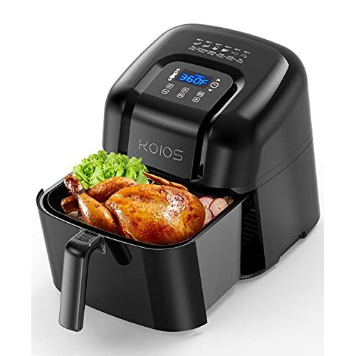  [아마존베스트]KOIOS Air Fryers Oven, Max XXL 7.8-Quart Dehydrator, 1800-Watt 4*6 Presets for Air Frying, Roasting, Reheating, Ergonomic Touchscreen, Oil-less, ETL Listed (160 Recipes)