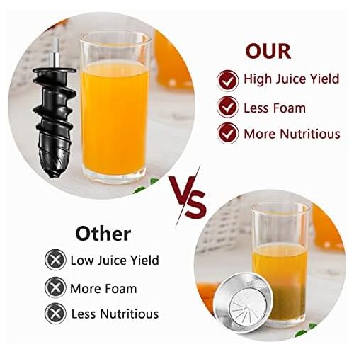  [아마존베스트]KOIOS Juicer, slow Juicer Extractor with reverse function, cold press Juicer Machines with quiet Motor, high nutrient fruit and vegetable Juice