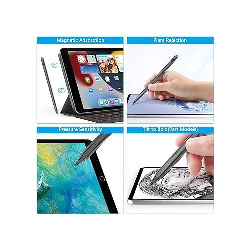  KOKABI Surface Pen 4096 Pressure Sensitivity, Microsoft Surface Pen Magnetic, Rechargeable and Palm Rejection Surface Pro Pen 8/X/7/6/5/4/3, Surface 3/Go/Book/Laptop/Studio, ASUS, HP, DELL