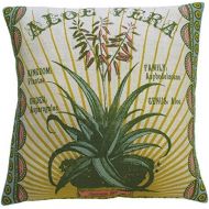 Unknown Koko Botanica Aloe Vera Print Linen Pillow, 20 by 20-Inch