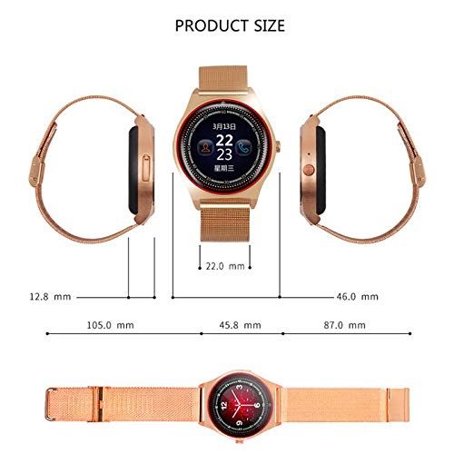  KOKOBUY Unisex Bluetooth Smart Watch Fitness Tracker Touchscreen with Camera Waterproof Dustproof Pedometer Sleep Monitor Reminder Music Player Phone Compatible Android iOS