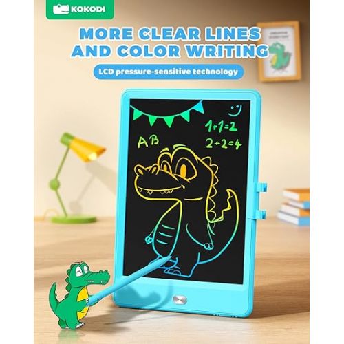  KOKODI LCD Writing Tablet 8.5-Inch Colorful Doodle Board, Electronic Drawing Tablet Drawing Pad for Kids, Educational and Learning Kids Toys Gifts for 3 4 5 6 7 8 Year Old Boys and Girls(Blue)