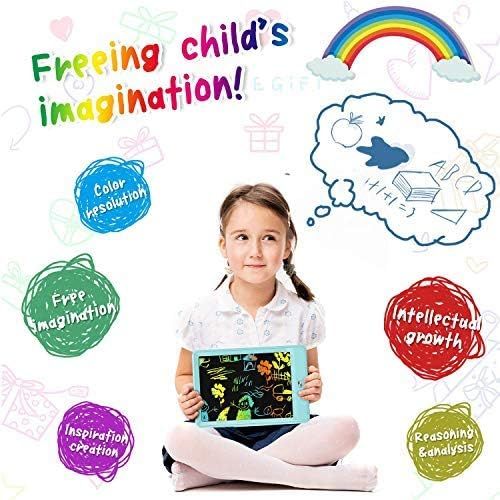  [아마존베스트]KOKODI LCD Writing Tablet, 10 Inch Colorful Toddler Doodle Board Drawing Tablet, Erasable Reusable Electronic Drawing Pads, Educational and Learning Toy for 2-6 Years Old Boy and G