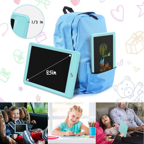  [아마존베스트]KOKODI LCD Writing Tablet 8.5-Inch Colorful Doodle Board Drawing Tablet, Electronic Drawing Pad with Lock Function, Educational and Learning Girls Toys for 3 4 5 6 Year Old Girls (