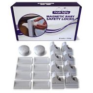 KOLAMAMA Magnetic Baby Safety Locks for Cabinets Drawers - Baby Proof & Easy Install - No Screws or Drilling - 8+6 Set