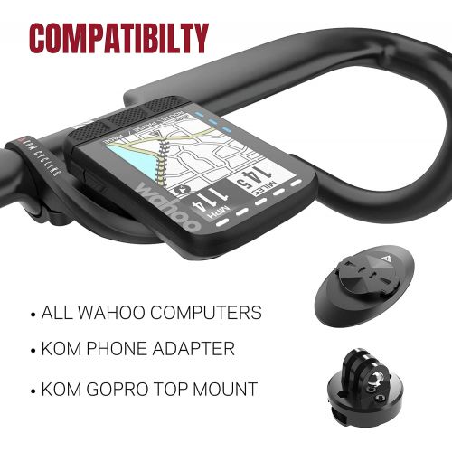  KOM Cycling Wahoo Elemnt Mount Compatible with Multiple Wahoo Computers Including The Wahoo Elemnt Bolt, Elemnt Roam, Elemnt Mini, and Elemnt - Multiple Colors 24g Out Front Comput