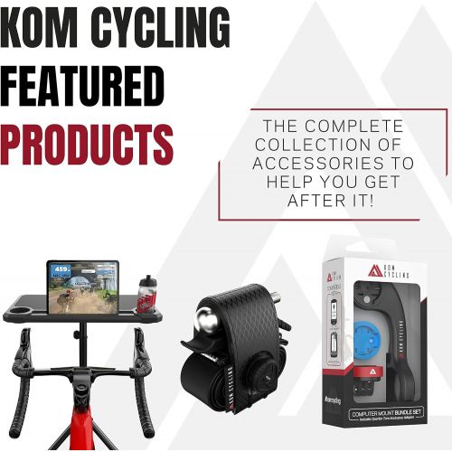  KOM Cycling Wahoo Elemnt Mount Compatible with Multiple Wahoo Computers Including The Wahoo Elemnt Bolt, Elemnt Roam, Elemnt Mini, and Elemnt - Multiple Colors 24g Out Front Comput