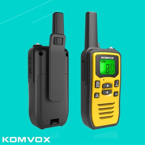  [아마존 핫딜] [아마존핫딜]KOMVOX Professional Rechargeable Walkie Talkies Long Range for Adults Two Way Radios, 2 Way Radio 22 Channels VOX Scan LCD Display with LED Flashlight Ideal for Biking and Hiking Camping