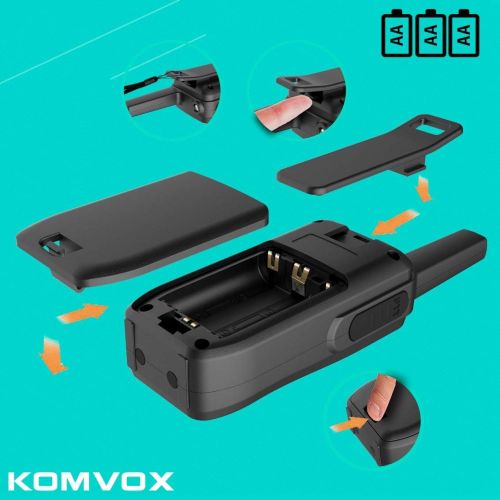  [아마존 핫딜] [아마존핫딜]KOMVOX Professional Rechargeable Walkie Talkies Long Range for Adults Two Way Radios, 2 Way Radio 22 Channels VOX Scan LCD Display with LED Flashlight Ideal for Biking and Hiking Camping