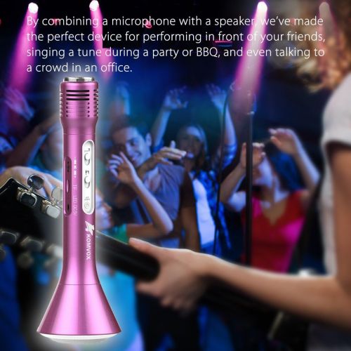  [아마존베스트]KOMVOX Karaoke Microphone For Kids, Birthday Gifts for Girls 3 4 5 6 Year Old, Bluetooth Karaoke Singing Machine for Kids, Toys for Girls Age 3 4 5 6