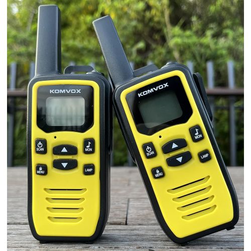  Walkie Talkies Rechargeable, KOMVOX Walkie Talkie for Adults Long Range, Two Way Radio Walky Talky for Adults, 2 Way Radios with Flashlight for Camping Hiking Gear