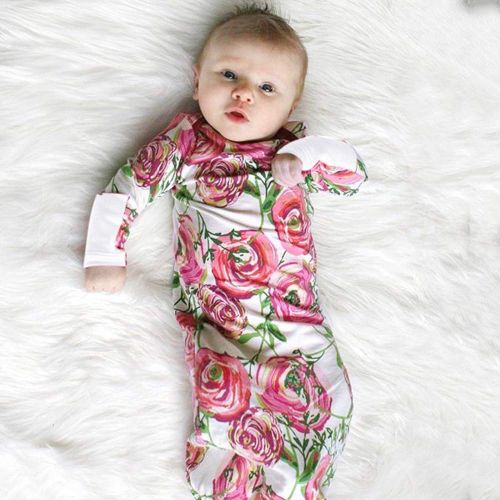  KONFA_Sleepwear KONFA Toddler Newborn Baby Girls Sleep Sack Bag,Sleepwear Floral Striped Swaddle Wrap Blanket Wearable Sleepers Clothes