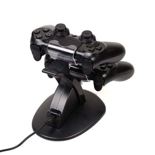  [아마존베스트]KONKY - PS4 Controller Charging Dock Stand, USB Dual Charger Station Accessory with LED Indicator for Playstation 4 / PS4 Slim Pro and PSVR Controller, Black