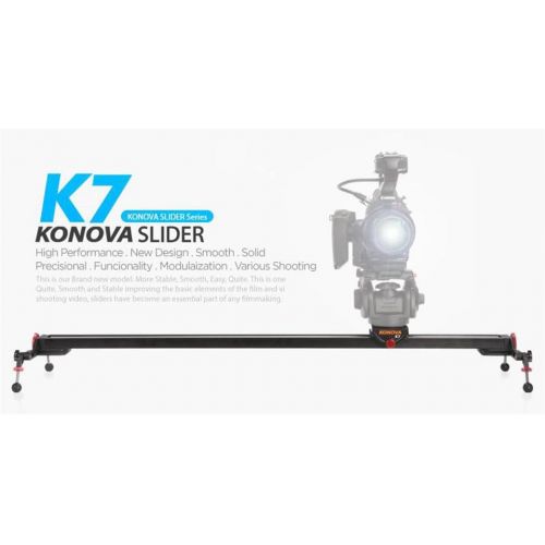  Konova Camera Slider Dolly K7 120cm (47.2 Inch) Track Aluminum Solid Rail Roller Bearing for Smooth Slide for Camera, Mobile Phone, DSLR, ENG Payloads up to 77bs (35kg) with Bag