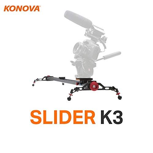  Konova Camera Slider Dolly K3 120cm (47.2 Inch) Track Aluminum Solid Rail Smooth Slide for Camera,Mobile Phone, DSLR, Payloads up to 49bs (22kg) with Bag