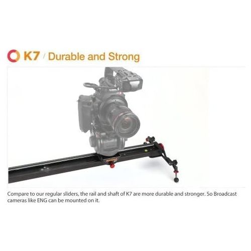  Konova Camera Slider Dolly K7 150cm (59.1 Inch) Track Aluminum Solid Rail Roller Bearing for Smooth Slide for Camera, Gopro, Mobile Phone, DSLR, ENG Payloads up to 77bs (35kg) with